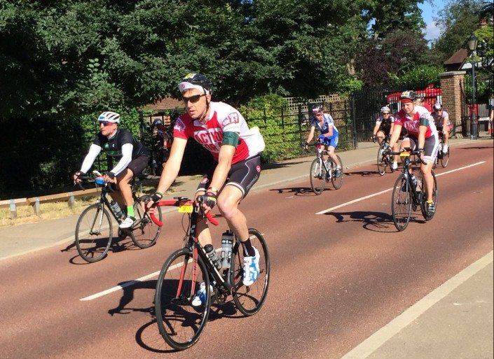 Action for A-T cyclists in Richmond Park AFAT cyclists in Richmond Park