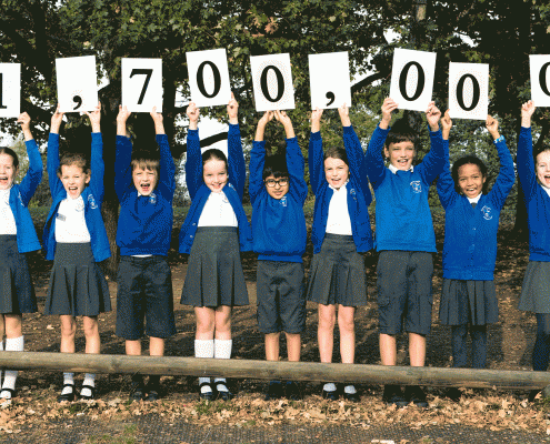 £1.7million banner with kids